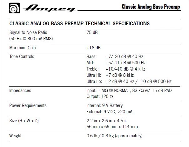 Ampeg Classic Analog Preamp.webp