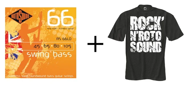Rotosound Saiten und T-Shirt