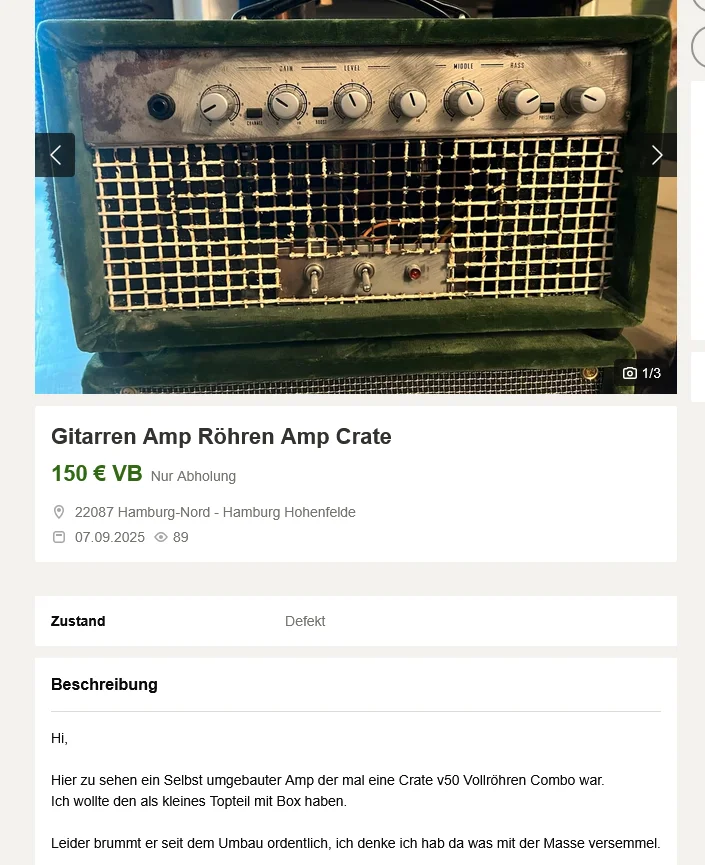 Screenshot 2025-09-08 at 08-16-14 Gitarren Amp Röhren Amp Crate in Hamburg-Nord - Hamburg Hoh...webp