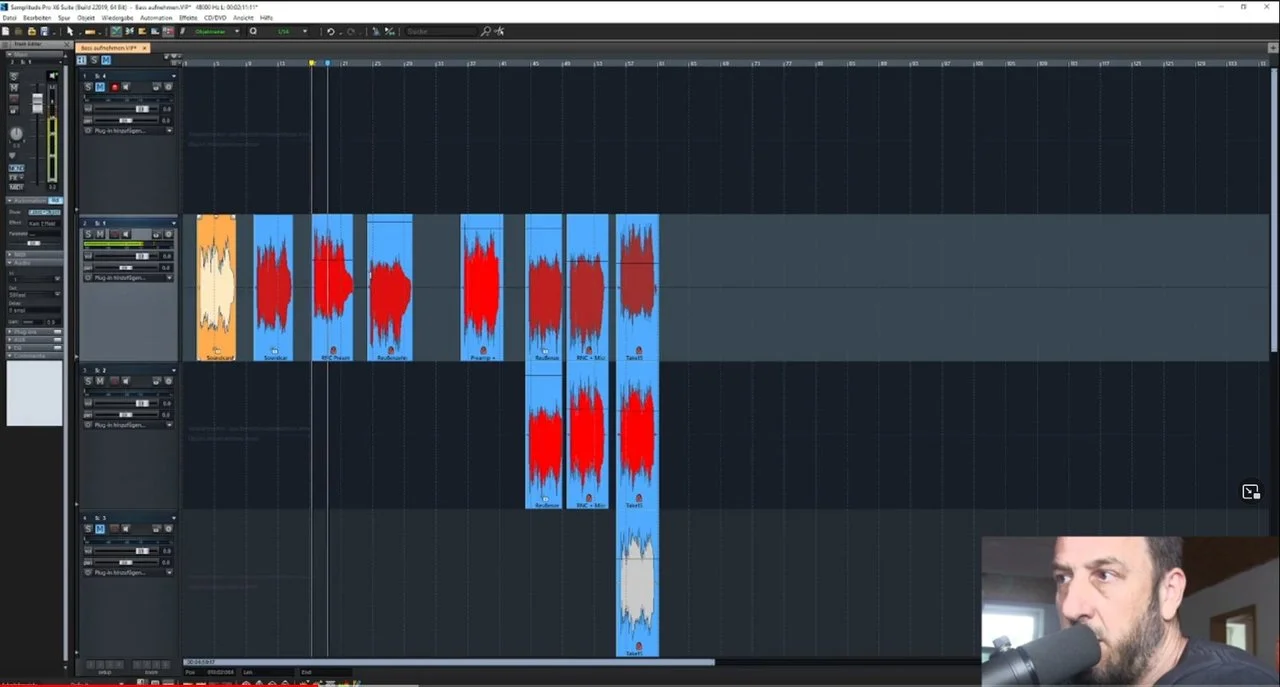 Wie nimmt man einen Bass auf?