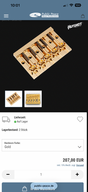 Tausche Hipshot kickass 5 gegen B-Style 19 mm gold