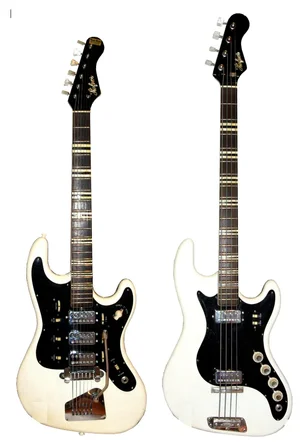 Höfner Bass 185 und Galaxie Gitarre, 60er Top