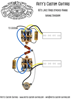 WIRING HARNESS Jazz Bass 1960 - 1962 J-Bass.webp