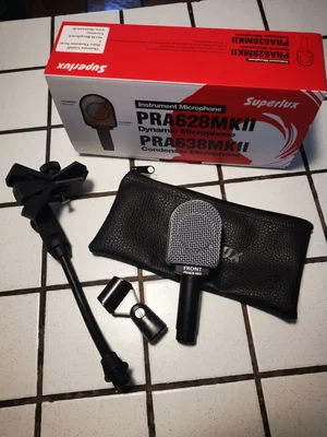 Instrumentenmikrofon SUPERLUX FRONT PRA628 MKII mit Zubehör