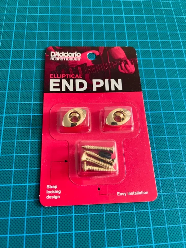 D'Addario Elliptical End Pin Gold NEU für Gitarre und Bass OVP