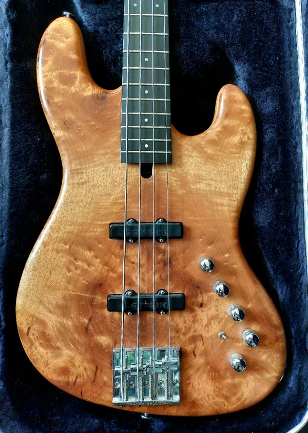 Modulus VJ4 Jazz Bass 2006 with rare myrtle burl top