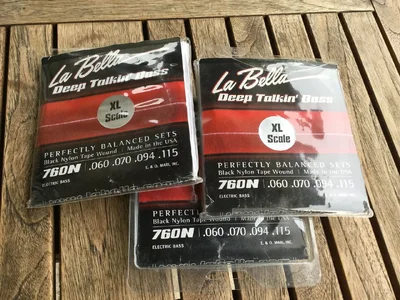 Verkauft : Basssaiten La Bella Black Nylons 2x