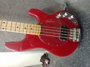 Pre Ernie Ball Musician Stingray 1983? red