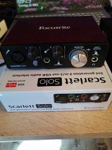 Audiointerface, Focusrite Scarlett Solo 2nd Generation, 2in - 2out