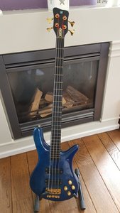 Warwick Streamer 1990 limited edition (blue, Bartolini pick-ups, ebony fretboard) - NOW €1400