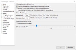 03-Aufnahmeeinstellungen, Software-Playthrough muss aus sein, Ersteinstellung Latenzkorrektur ...png 03-Aufnahmeeinstellungen, Software-Playthrough muss aus sein, Ersteinstellung Latenzkorrektur ...png