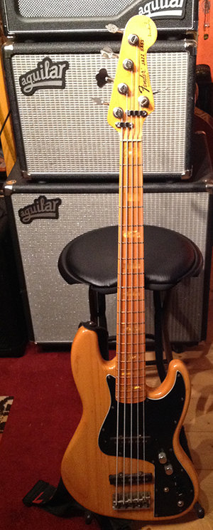 Original FENDER JAZZ BASS Marcus Miller signature Bass V natural aged
