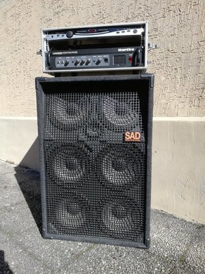 SAD 6x10 Bassbox, 900 Watt, 5,7 Ohm + Hartke LH 1000 + Behringer BTR 2000 Racktuner
