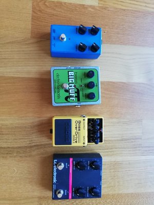 SFT Clon, Big Muff, Boss Overdrive und tc overdrive