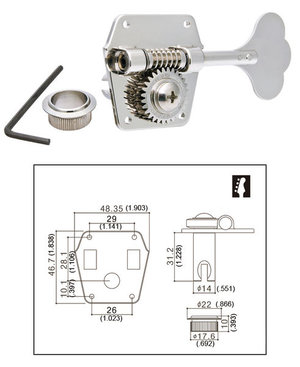 Suche 4 Stück Gotoh GB640 Res-o-Lite Bass Mechaniken Nickel