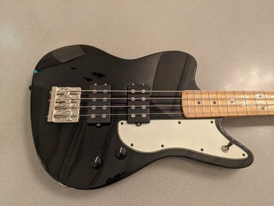 Fender Bass Pawn Shop Jaguar Reverse Black