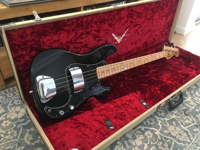 Fender Precision 70 CS Masterbuilt Bass Black Todd Krause