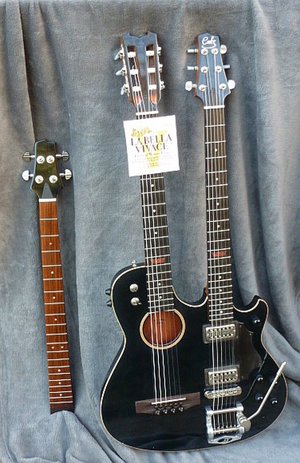 >Lietz< 3in2 Doppelhals-E-Gitarre/A-Git/E-Bass TAUSCH auch gegen Fender-Bass USA bis Baujahr 1982