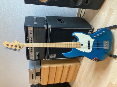 Ebass - DeGier Bebop 4 in LPB over Sunburst, aktiv - zu verkaufen!