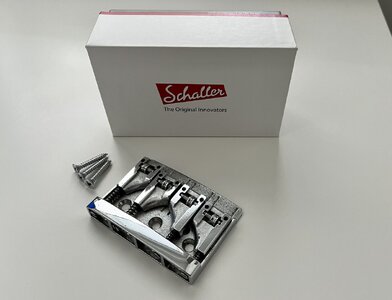 Vintage Schaller Bass Bridge 3D-4 Chrome