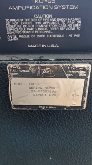 Peavey TKO 65 Combo