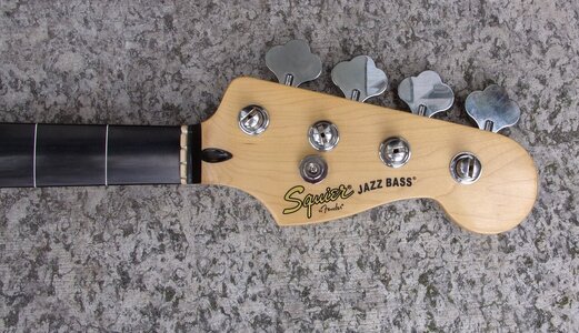 Squier Jazz Bass Hals fretless, lined