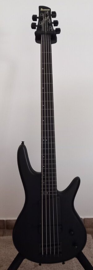 IBANEZ 5-Saiter fretless, Signature Modell "Gary Willis", incl. Case, Ledergurt, Security Locks