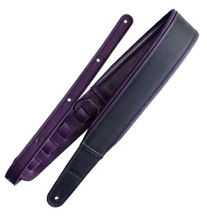 Gitarren/Bass-Gurt Richter Springbreak I Nappa Black / Violett #1649 Gurt neu
