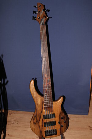Warmoth Gecko 5 Bass, Made in USA - Fishman Fluence, 35" Mensur - Wenge/Bubinga/Black Limba