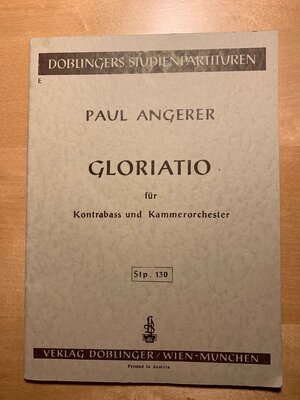 Studienpartitur Paul Angerer - Gloriatio