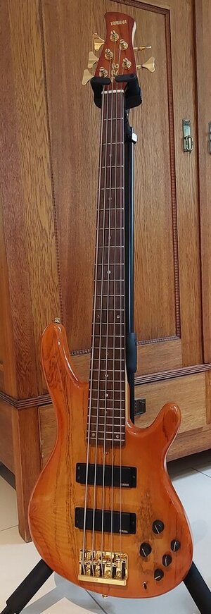 Yamaha TRB II 5 Bass Made in Japan, Amber Burst, Superzustand