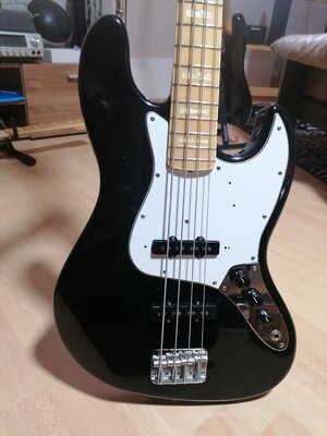 Fender Jazz Bass, JB75-90, Black, 70s Reissue Japan