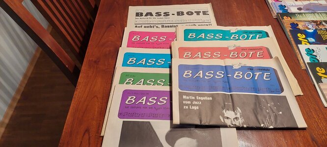 20 Hefte der rasende Bass-Bote aus den Jahren 1986 - 1989