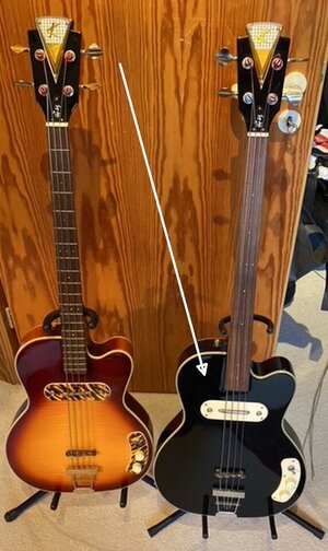Kay-Bass K 162 V RI - Fretless