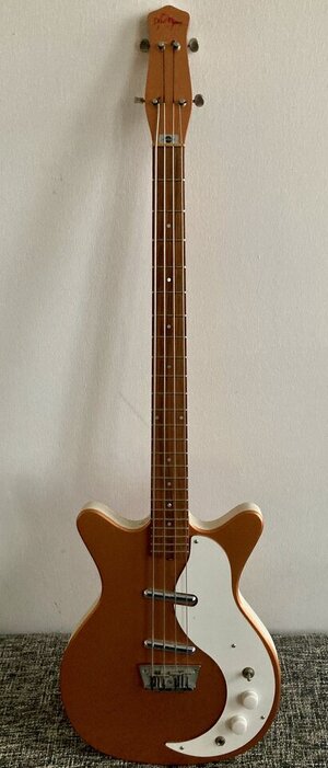 Jerry Jones Shorthorn Bass 4, Double Cut, Copper, USA, 1997, #3459, rare!