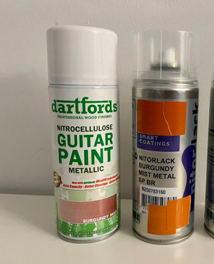 Nitrolack Spray Dosen dartfords, smart coatings Farbe: burgundy mist metallic