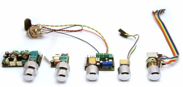 Elektronik für 5 Löcher im Body (gern 3-/4-Band, aktiv/passiv, passive Tonblende)