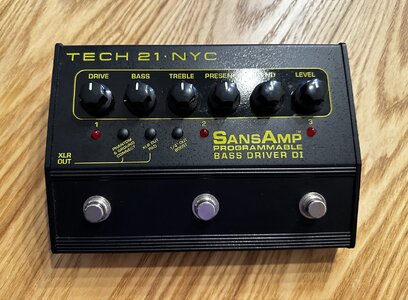 Tech21 Sansamp Programmable Bass Driver DI