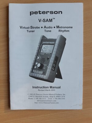 Zu verschenken: Peterson V-SAM Instruction Manual 03/2003