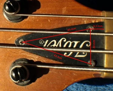 Suche Hoyer oder ähnliche Trussrod Plate mit angegebenen Abmessungen