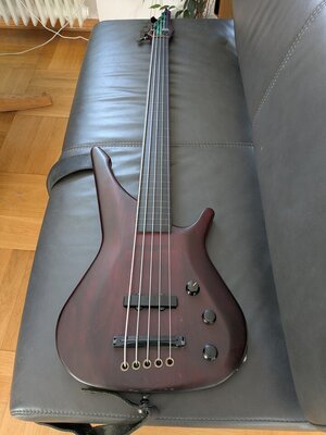 (SOLD) Manne Fretless Acoustibass 5 string lined Preis V.B. auch tausch