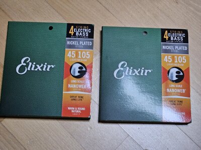 2 x Elixir Nanoweb 45-105 Nickel