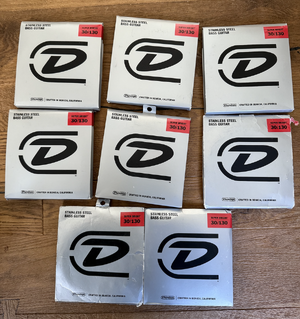 2 x Dunlop Super Bright für 6-String (Stainless Steel, 30 – 130) – ungeöffnet und unbenutzt