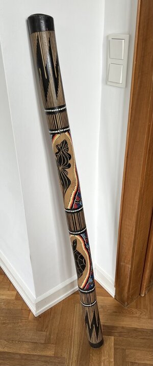Didgeridoo, 1,20m lang, dekoriert