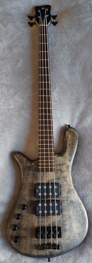 Warwick Streamer $$, 2008, 4-saitig, Nirvana Black, für Linkshänder, sehr selten! 3,6 kg!