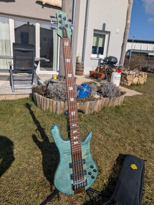 Spector Euro LX5 RST LTD Turquoise mit  Aguilar PUs