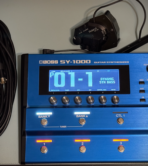 BOSS SY-1000 Synth/Multi FX + GK-B MIDI pickup + Cable