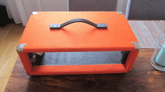 19" Zoll Rack 3 HE Orange Custom Amp Housing Headshell Case