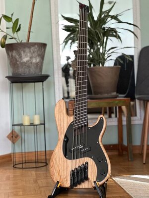 Headless E Bass 5 Saiter P Style 5 String Multiscale (Ibanez Parts)