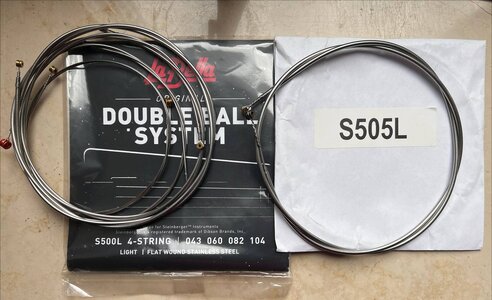 La Bella Headless Double Ball End Bass Strings 5 Set Flatwound - S500L / S505L